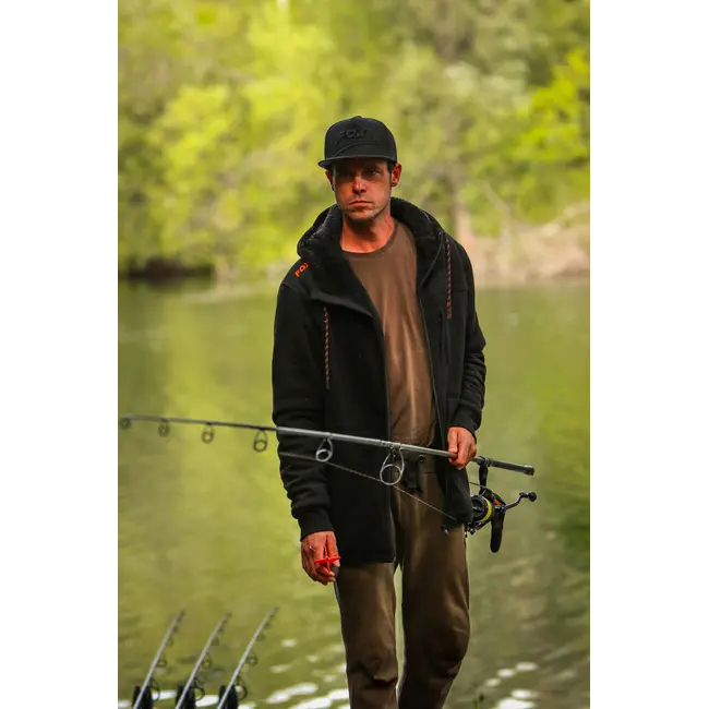 Hanorac Fox Sherpa Hoody, Black/Orange