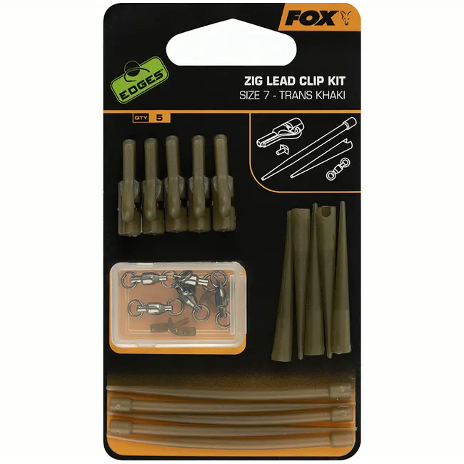 Kit Montura FOX Edges Zig Lead Clip Kit, 5x5buc/blister
