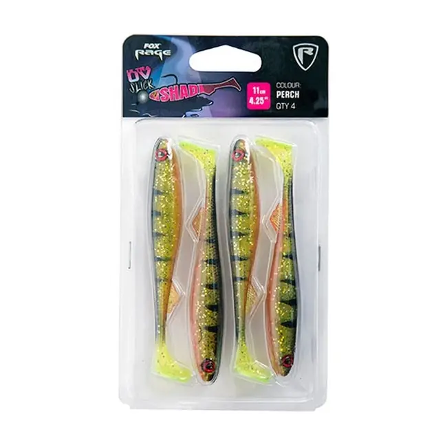 Shad Fox Rage Slick Shad Ultra UV, Perch, 11cm, 4buc/plic