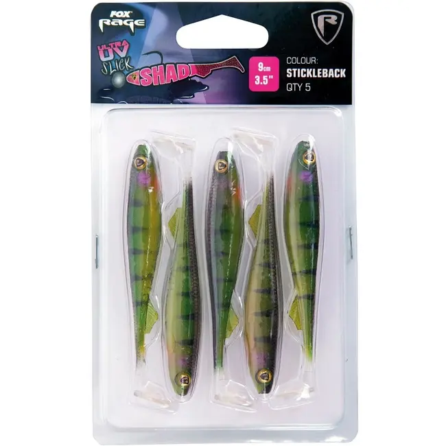 Shad Fox Rage Slick Shad Ultra UV, Stickleback, 9cm, 5buc/plic