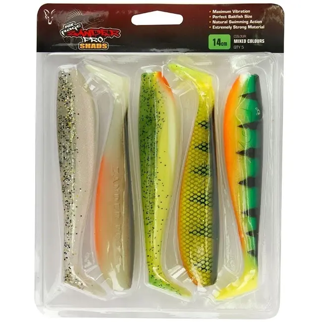 Shad Fox Rage Pro Zander, Mixed Colors, 14cm, 5buc/plic