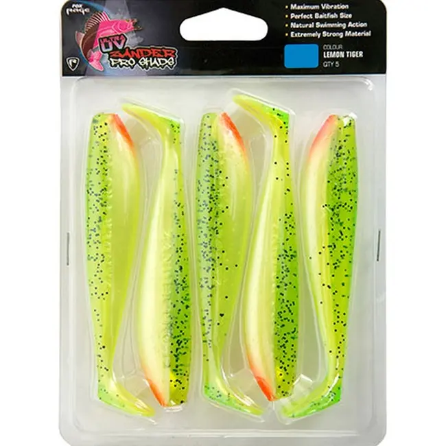 Shad Fox Rage Zander Pro Ultra UV, Lemontiger, 10cm, 5buc/blister