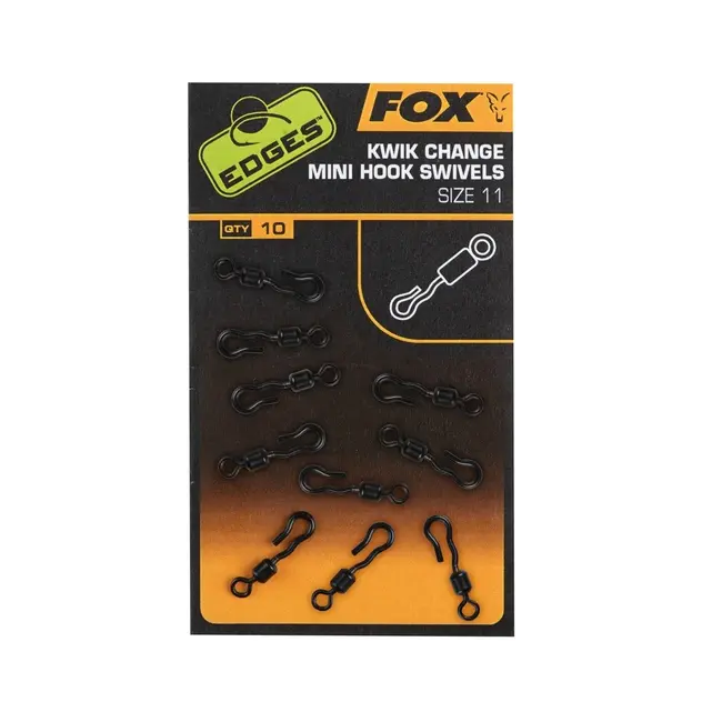 Vartej cu Agrafa Rapida FOX Mini Hook Swivels, Nr.11, 10buc/plic