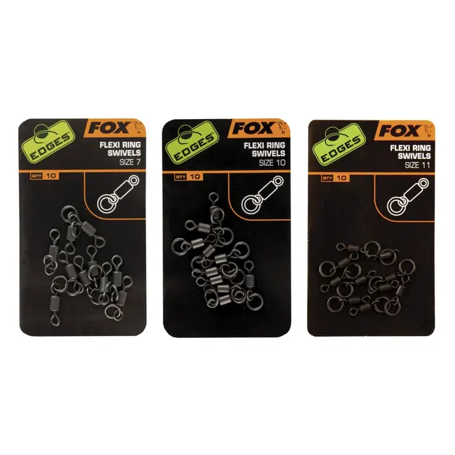 Vartej Fox Edges Flexi Ring Swivel, 10buc/plic