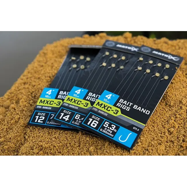 Riguri Matrix MXC-3 Barbless Bait Band Rigs, 10cm, 8buc/plic