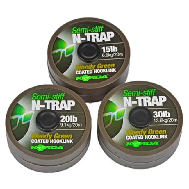 Fir Textil Korda N-Trap Semi Stiff, Weedy Green, 20m