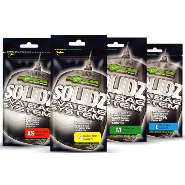 Kit Pungi PVA XS + Incarcator Korda Solidz PVA Bag System, 25buc/plic