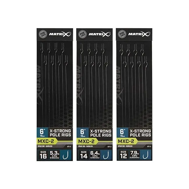 Riguri Matrix MXC-2 Barbless X-Strong Pole Rig, 15cm, 8buc/plic