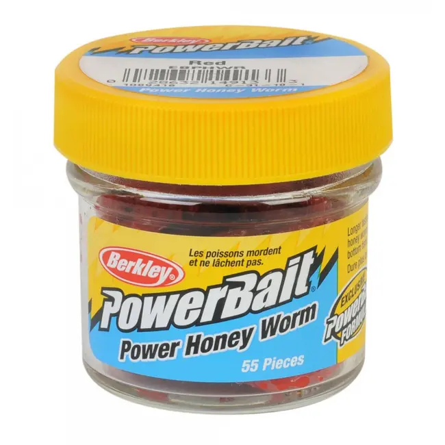 Naluca Viermi Artificiali Berkley PowerBait Power Honey Worm Red/S, 60g, 55buc/borcan