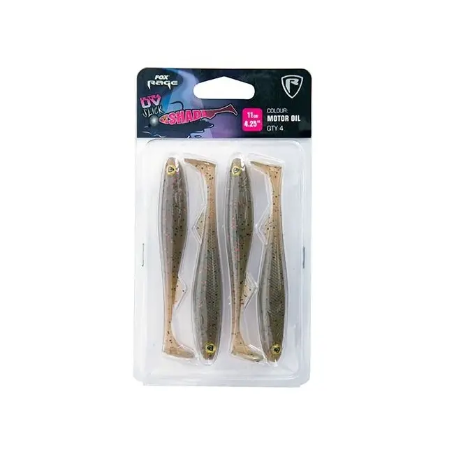 Shad Fox Rage Slick Ultra UV, Motoroil, 11cm, 4buc/blister