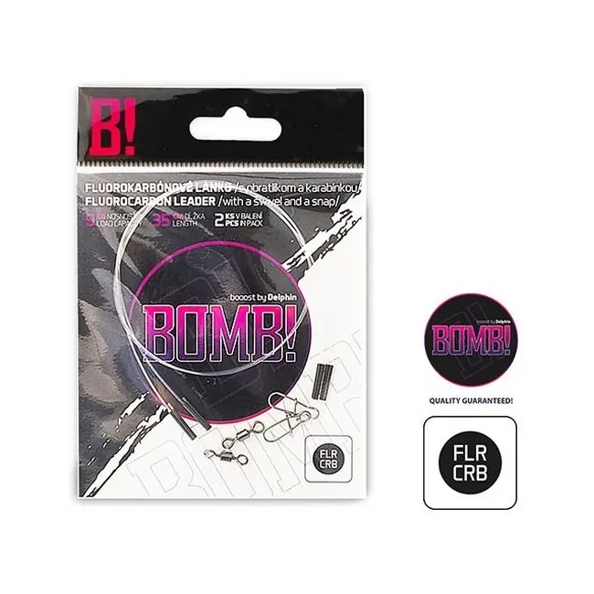 Struna Fluorocarbon Delphin Bomb, 45cm/18kg, 2buc/plic