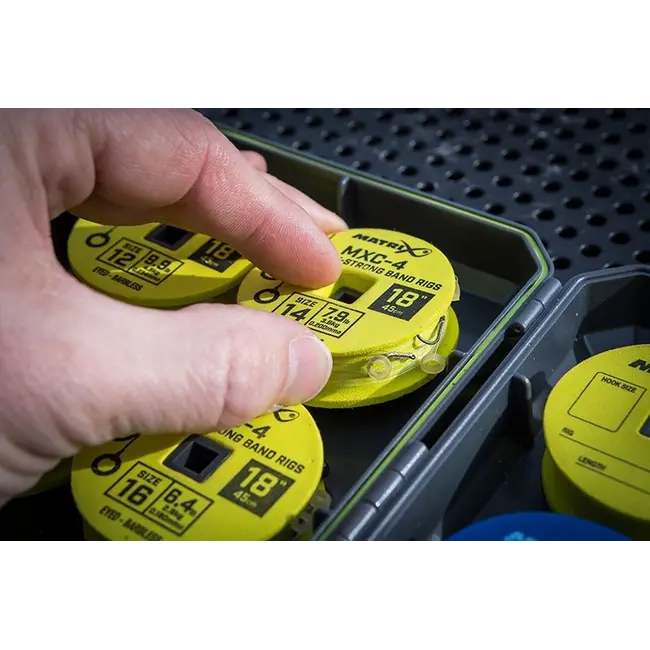 Riguri Matrix MXC-4 Barbless X-Strong Bait Band Rigs, 45cm, 8buc/rola