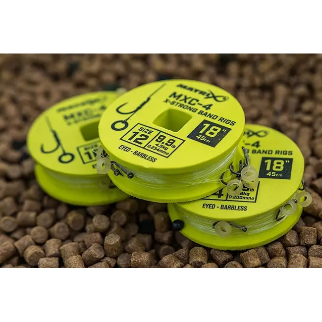 Riguri Matrix MXC-4 Barbless X-Strong Bait Band Rigs, 45cm, 8buc/rola