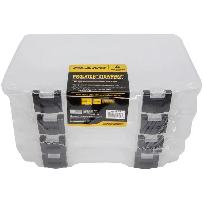 Set 4 Cutii pentru Naluci Plano Stowaway 3700 PLASM374, 4-24 Compartimente, 35.56x19.3x5.70cm