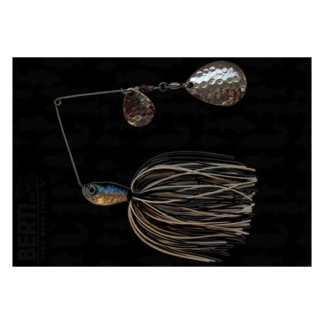 Bertilure Spinnerbait Colorado Nr.2 Colorado Deep Cup 14g Skirt Siliconic Alb - Negru
