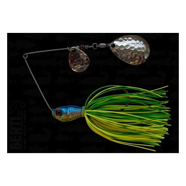 Bertilure Spinnerbait Colorado Nr.2 Colorado Deep Cup 14g Skirt Siliconic Lime - Chartreuse