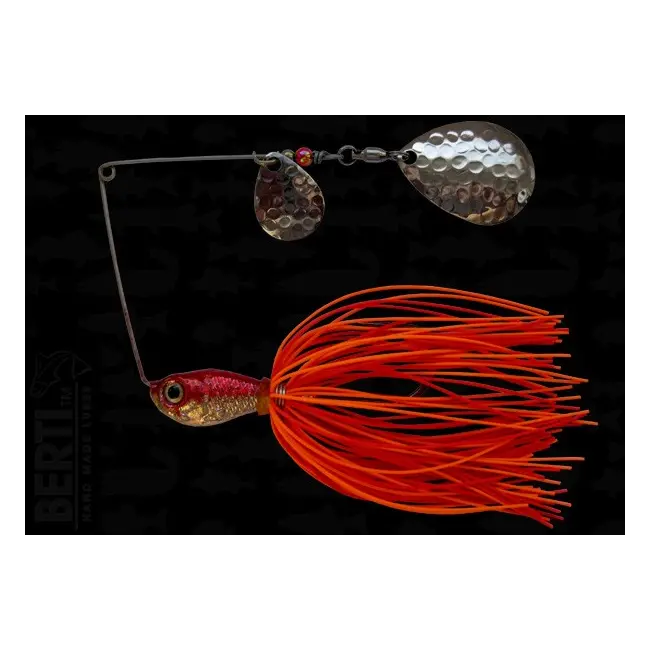 Bertilure Spinnerbait Colorado Nr.2 Colorado Deep Cup 14g Skirt Siliconic Orange - Rosu