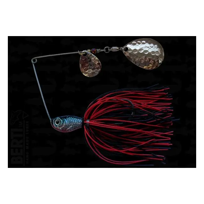 Bertilure Spinnerbait Colorado Nr.2 Colorado Deep Cup 14g Skirt Siliconic Rosu - Negru