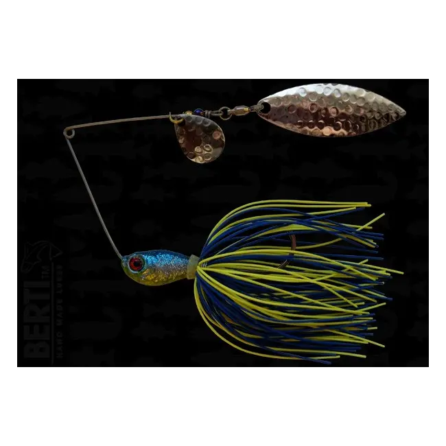 Bertilure Spinnerbait Colorado Nr.2 Salcie Nr.2 14g Skirt Siliconic Blue - Chartreuse