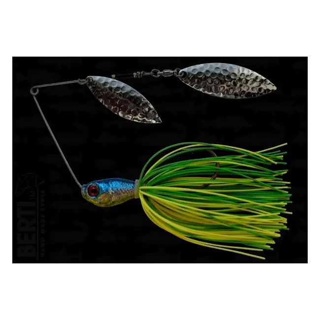 Bertilure Spinnerbait Salcie Nr.2 Salcie Nr.3 14g Skirt Siliconic Lime - Chartreuse