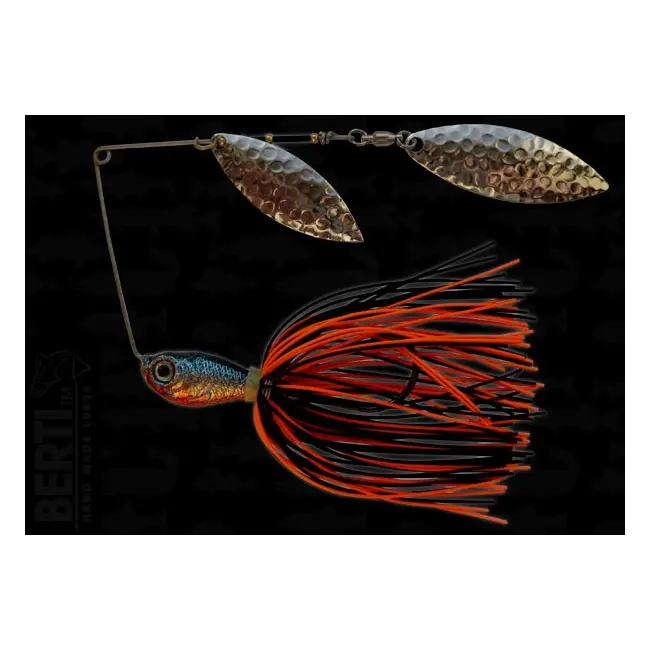 Bertilure Spinnerbait Salcie Nr.2 Salcie Nr.3 14g Skirt Siliconic Orange - Negru