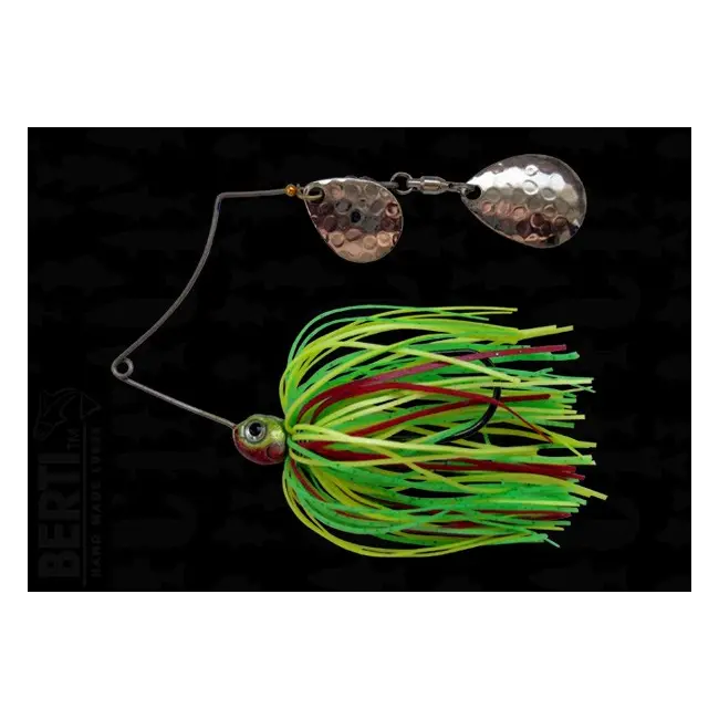 Bertilure Spinnerbait Shallow Killer Colorado-Colorado  Deep Cup 7g Skirt Siliconic Fire Tiger