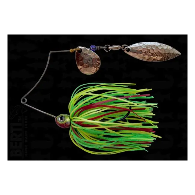 Bertilure Spinnerbait Shallow Killer Colorado-Salcie 7g Skirt Siliconic Fire Tiger