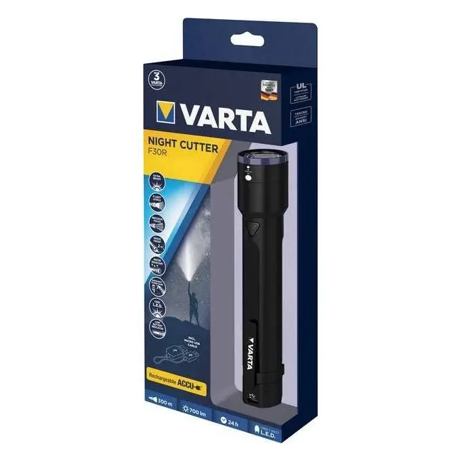 Lanterna de Mana Reincarcabila Varta Night Cutter F30R LED Cree, 700 Lumeni
