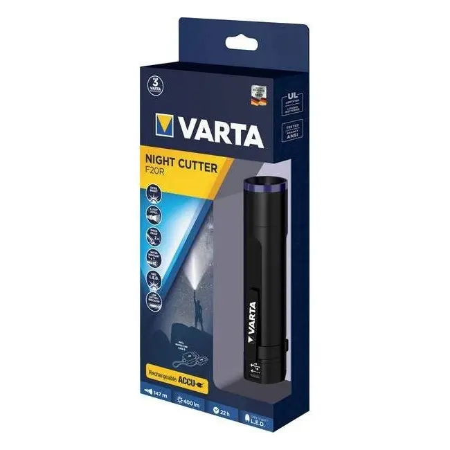 Lanterna de Mana Reincarcabila Varta Night Cutter F20R LED Cree, 400 Lumeni