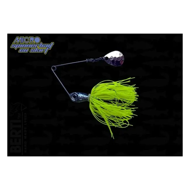 Micro Spinnerbait Berti cu Skirt Colorado, Chartreuse, 3.5g