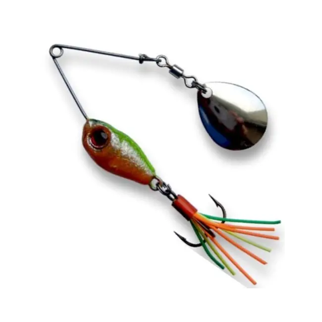 Microspinnerbait Berti cu Ancora, Colorado, Verde/Portocaliu, 7g