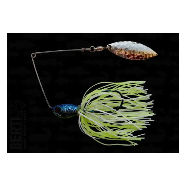 Bertilure Spinnerbait Salcie nr.2 11gr Skirt Siliconic White Chartreuse Glitter