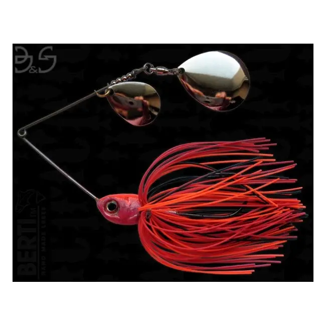 Spinnerbait Berti Gigant Big&Strong Colorado Colorado, Portocaliu/Negru/Rosu, 17g