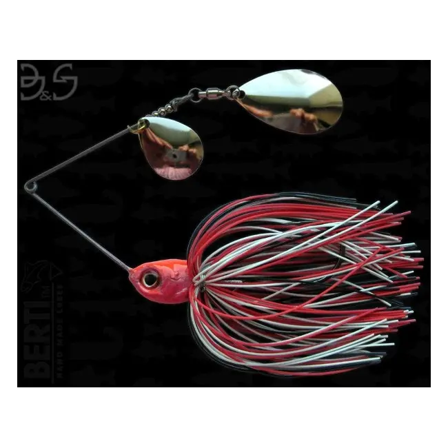 Spinnerbait Berti Gigant Big&Strong Colorado Indiana, Alb/Negru/Rosu, 17g