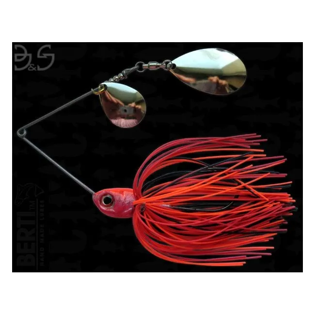 Spinnerbait Berti Gigant Big&Strong Colorado Indiana, Portocaliu/Negru/Rosu, 17g