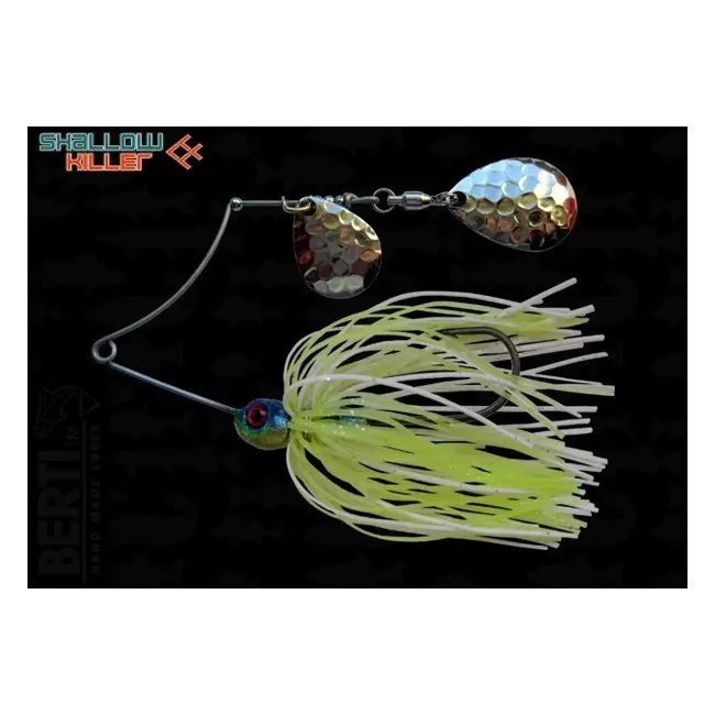 Spinnerbait Berti Shallow Killer Colorado Colorado, Alb/Chartreuse, 11g