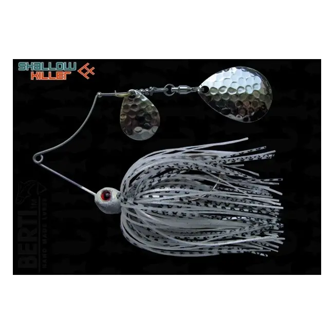 Spinnerbait Berti Shallow Killer Colorado Colorado, Alb/Negru/Pearl, 7g