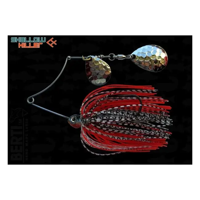 Spinnerbait Berti Shallow Killer Colorado Colorado, Alb/Negru/Rosu, 11g