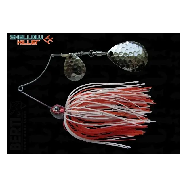 Spinnerbait Berti Shallow Killer Colorado Colorado, Alb/Rosu, 7g