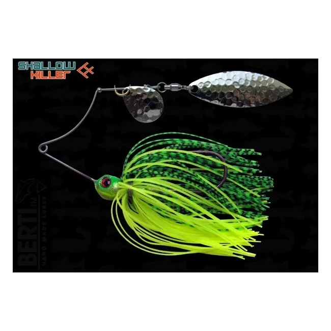 Spinnerbait Berti Shallow Killer Colorado Salcie, Chartreuse/Lime Tiger, 7g