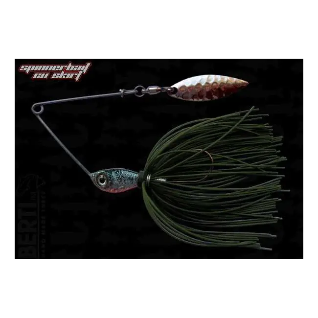 Spinnerbait Bertilure Paleta Salcie Skirt Green Pumpkin 7g