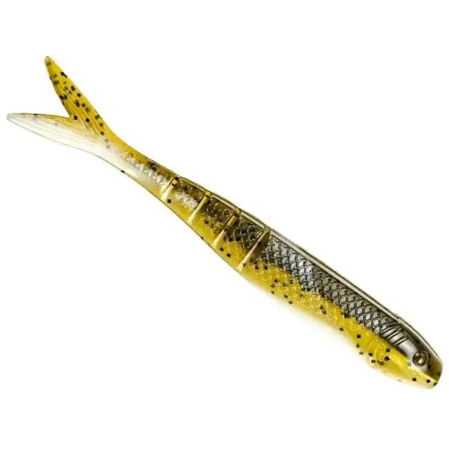 Shad Strike King KVD Perfect Plastics Blade Minnow, Green Pumpkin Pearl Belly, 11.4cm, 8buc/plic