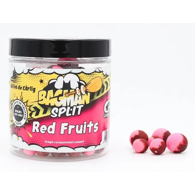Boilies de Carlig Critic Echilibrat CPK Bagman Split, 10/14mm, Red Fruits