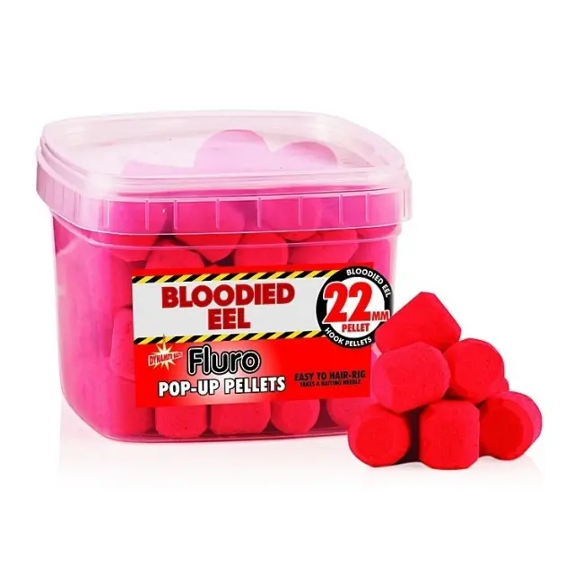 Fluro Pop-Up Pellets Dynamite Baits Bloodied Eel 22mm