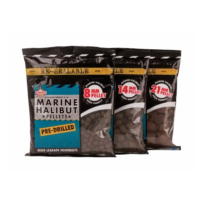 Pelete Dynamite Baits Pre-Drilled Marine Halibut 350g