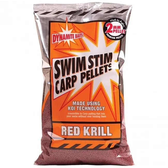 Pelete Dynamite Baits Swim Stim Carp Pellets, Red Krill, 900g