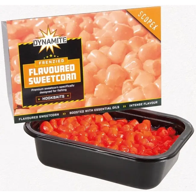 Porumb pentru Carlig Dynamite Baits Frenzied Flavoured Sweetcorn, 200g/caserola
