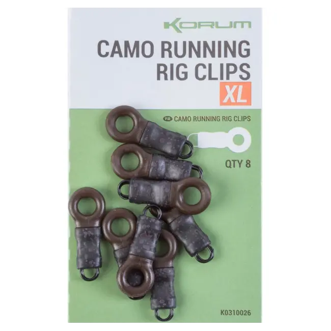 Inel Atasare Plumb Korum Camo Running Rig Clips, 8buc/plic
