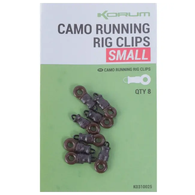 Inel Atasare Plumb Korum Camo Running Rig Clips, 8buc/plic