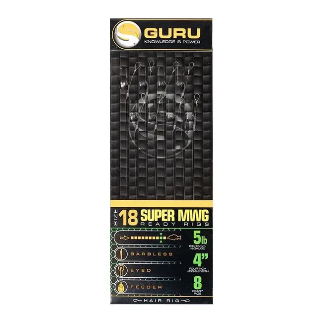 Monturi Guru Standard Hair SMWG Rigs, 10Cm, 8 Buc/Plic